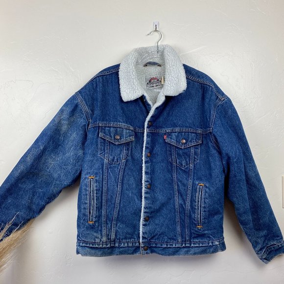 Levi's Other - Levi's 90's Vintage Sherpa Denim Trucker Jacket